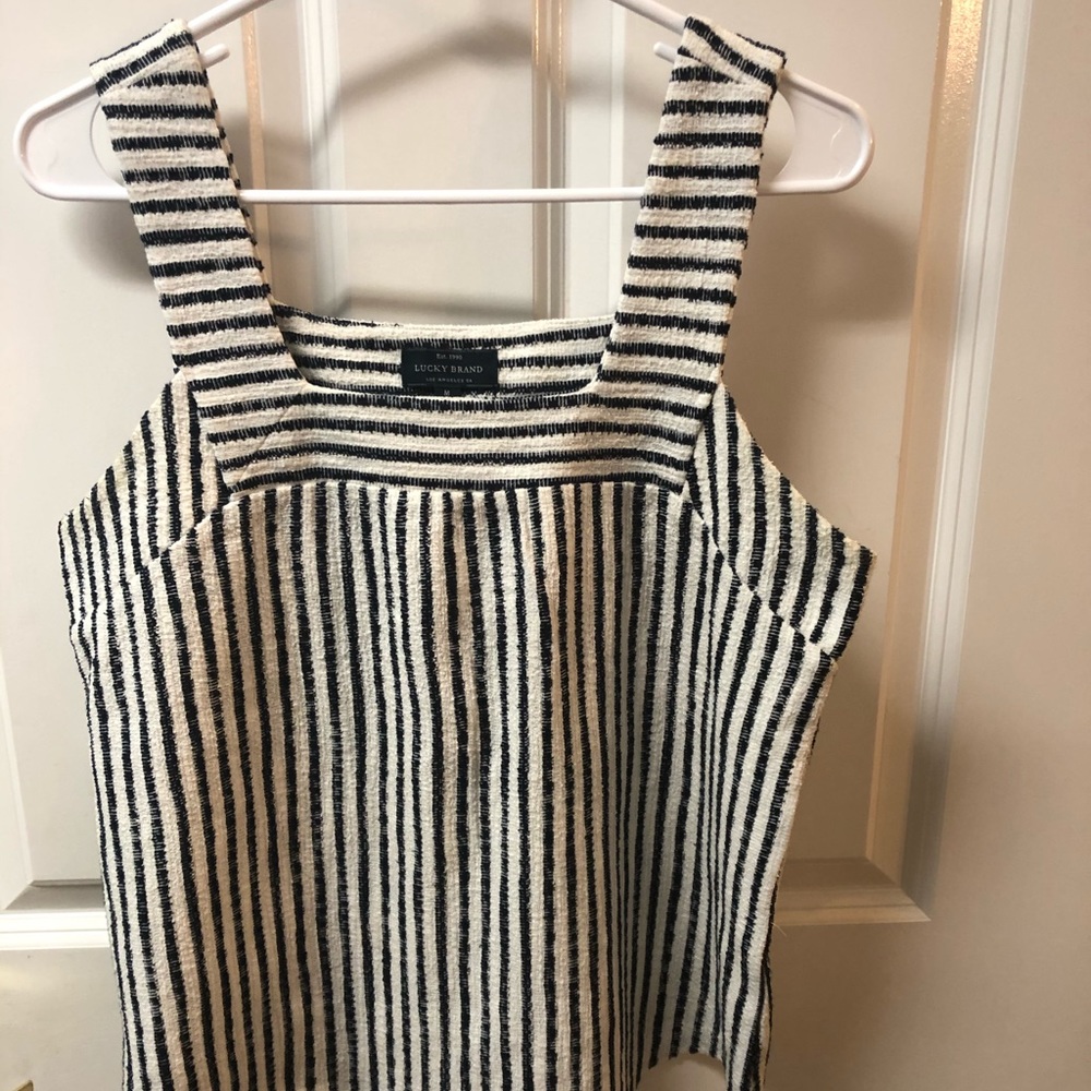 Lucky Brand Striped Square-Neck Top